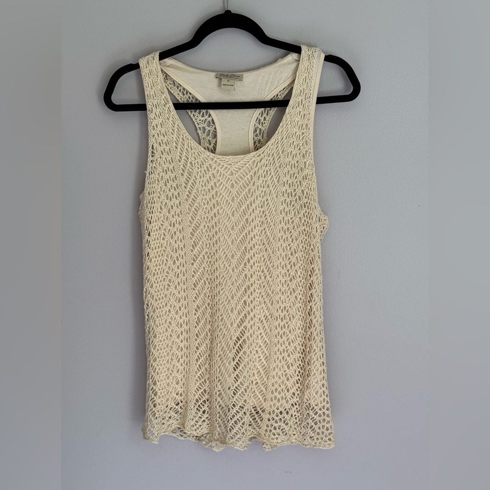 Crochet Tank Lucky Brand Size M